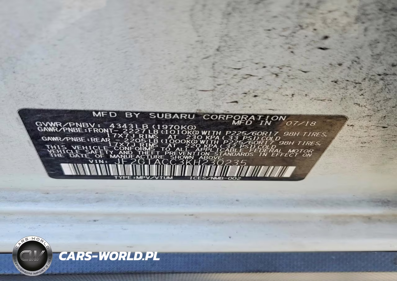 2019 Subaru Crosstrek Premium VIN:JF2GTACC3KH230235 - 13