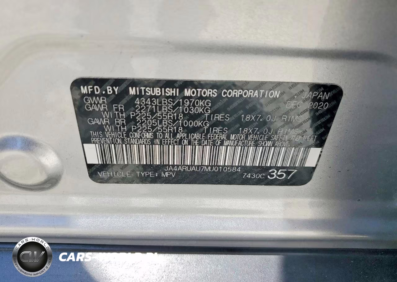 2021 Mitsubishi Outlander Sport Es VIN:JA4ARUAU7MU010584 - 13