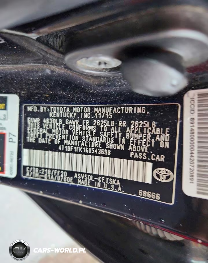 2016 Toyota Camry Se VIN:4T1BF1FK1GU543698 - 12