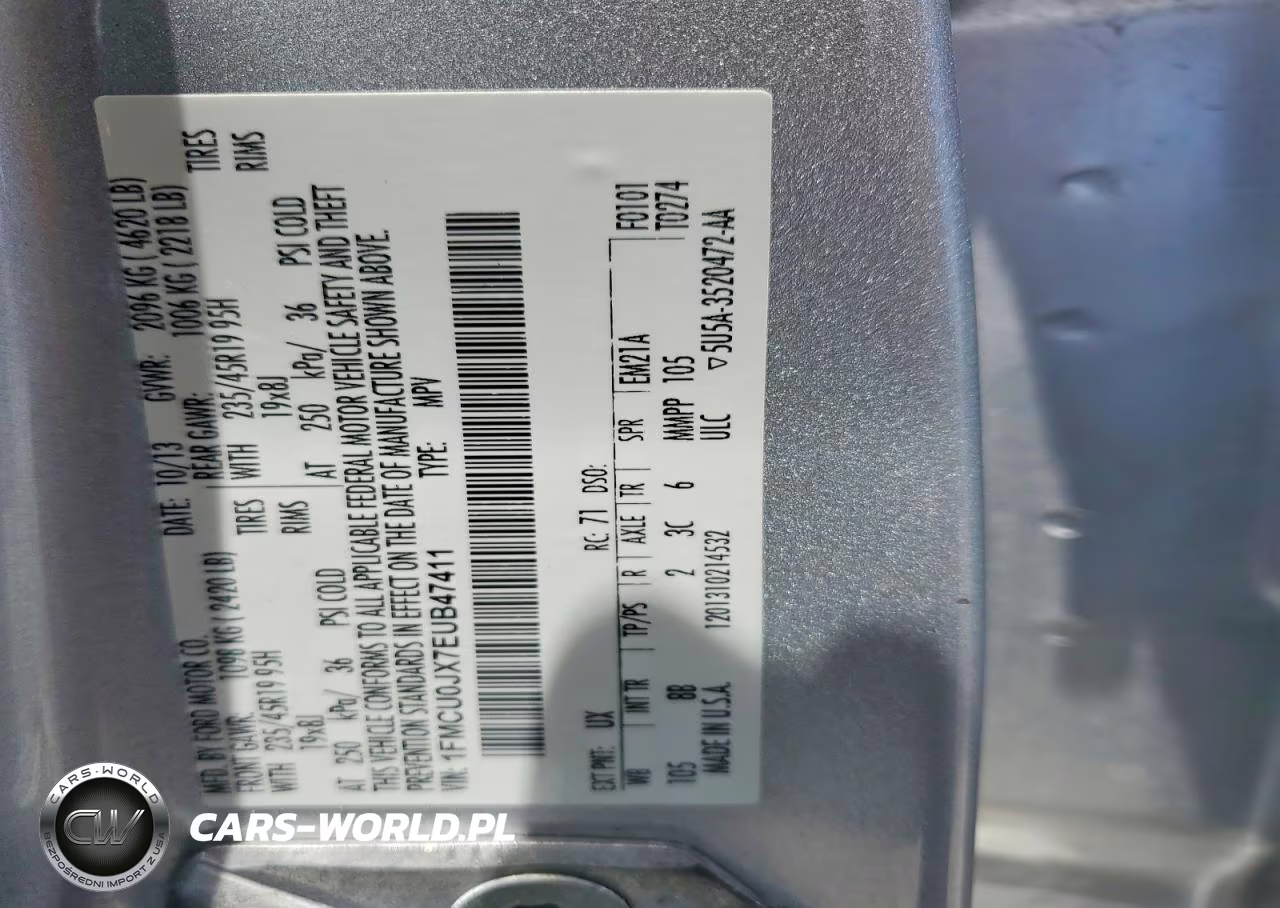 2014 Ford Escape Titanium VIN:1FMCU0JX7EUB47411 - 12