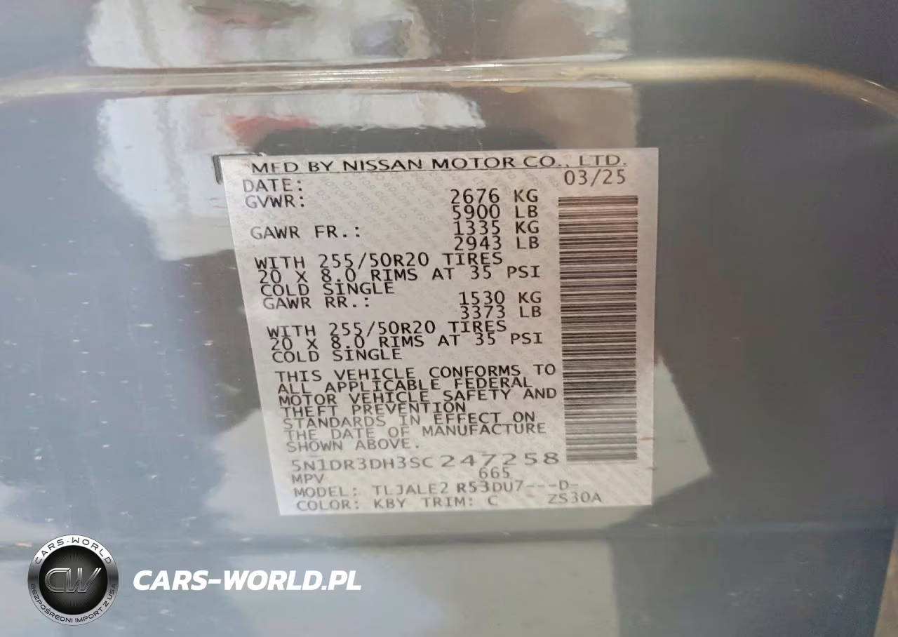 2025 Nissan Pathfinder Platinum VIN:5N1DR3DH3SC247258 - 12
