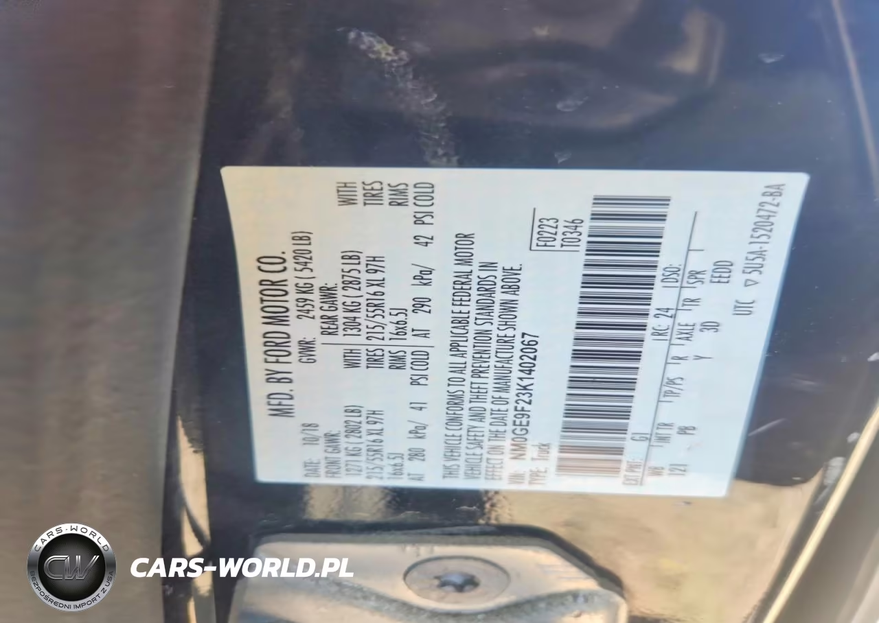 2019 Ford Transit Connect Xlt VIN:NM0GE9F23K1402067 - 13