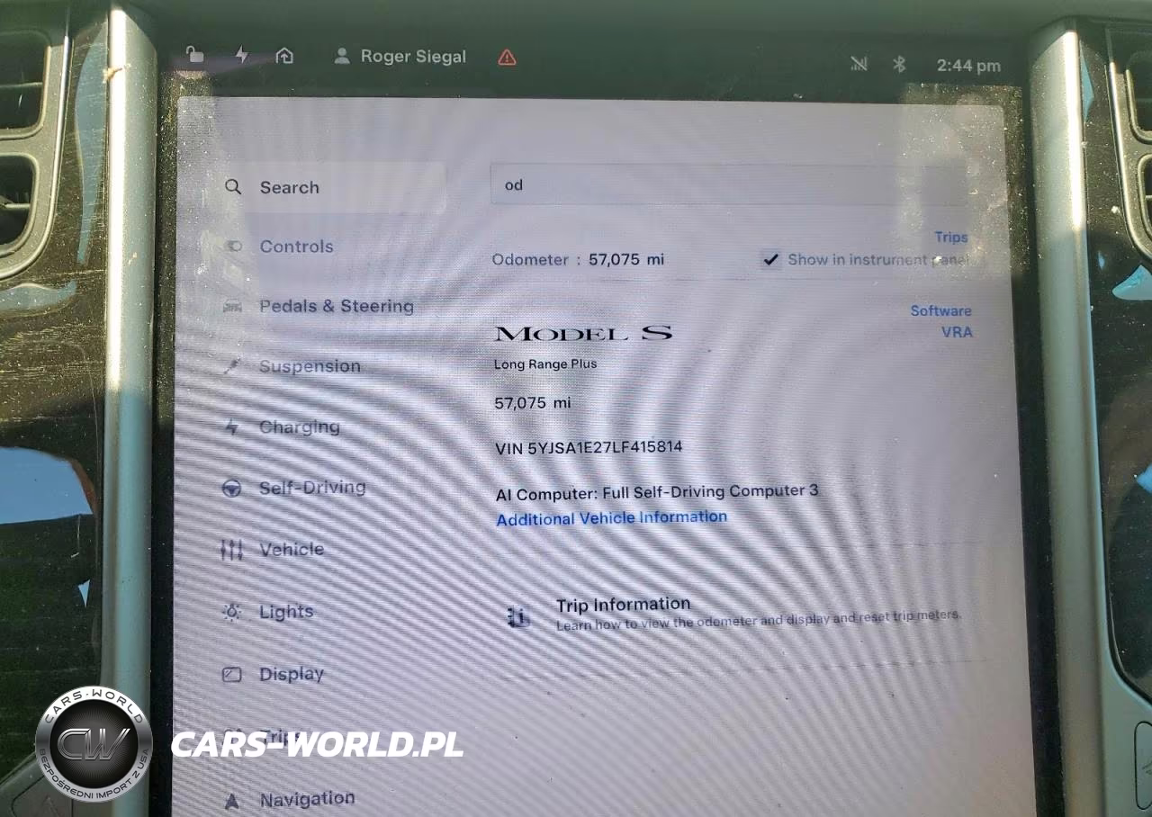 2020 Tesla Model S VIN:5YJSA1E27LF415814 - 9
