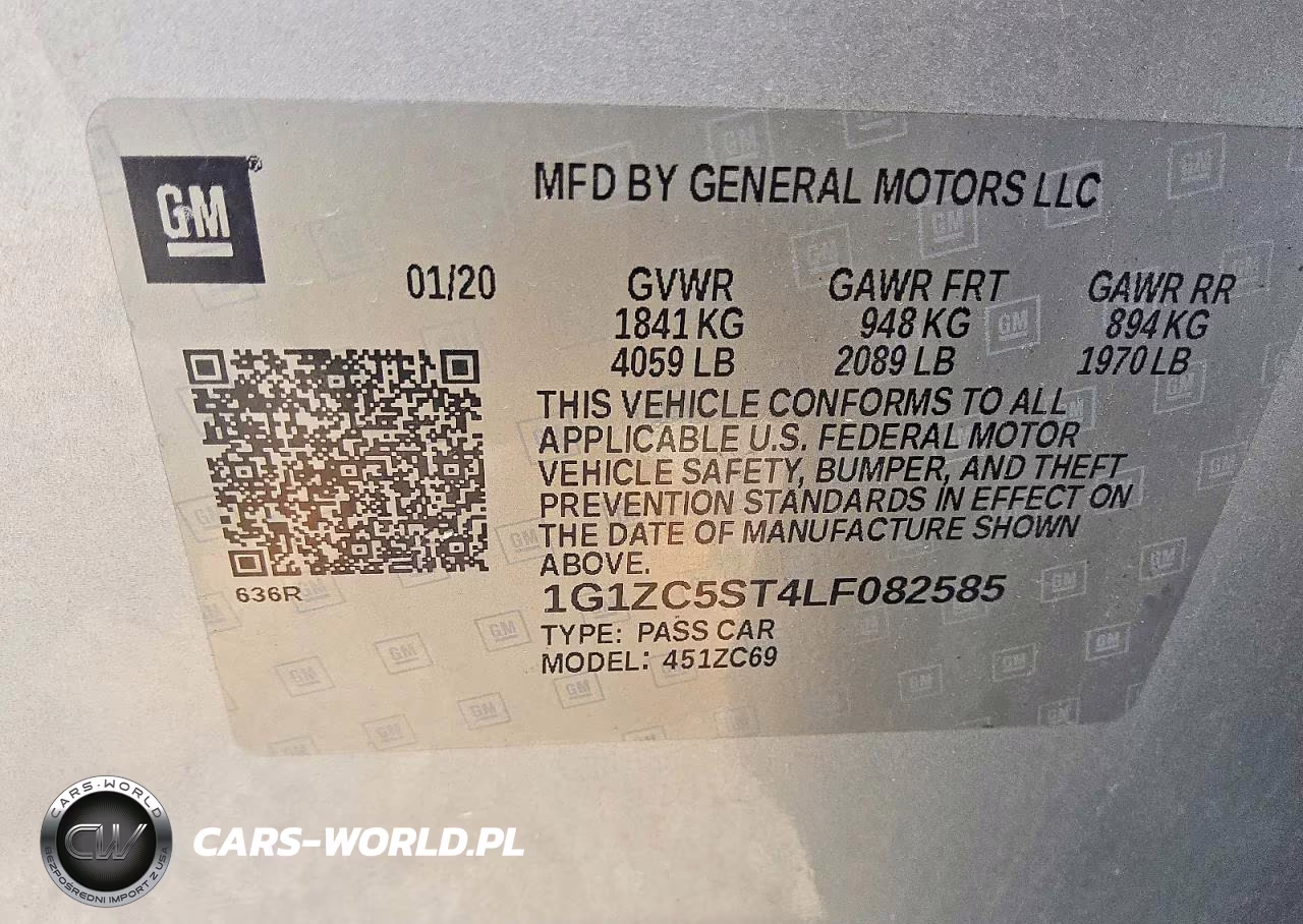 2020 Chevrolet Malibu Ls VIN:1G1ZC5ST4LF082585 - 12