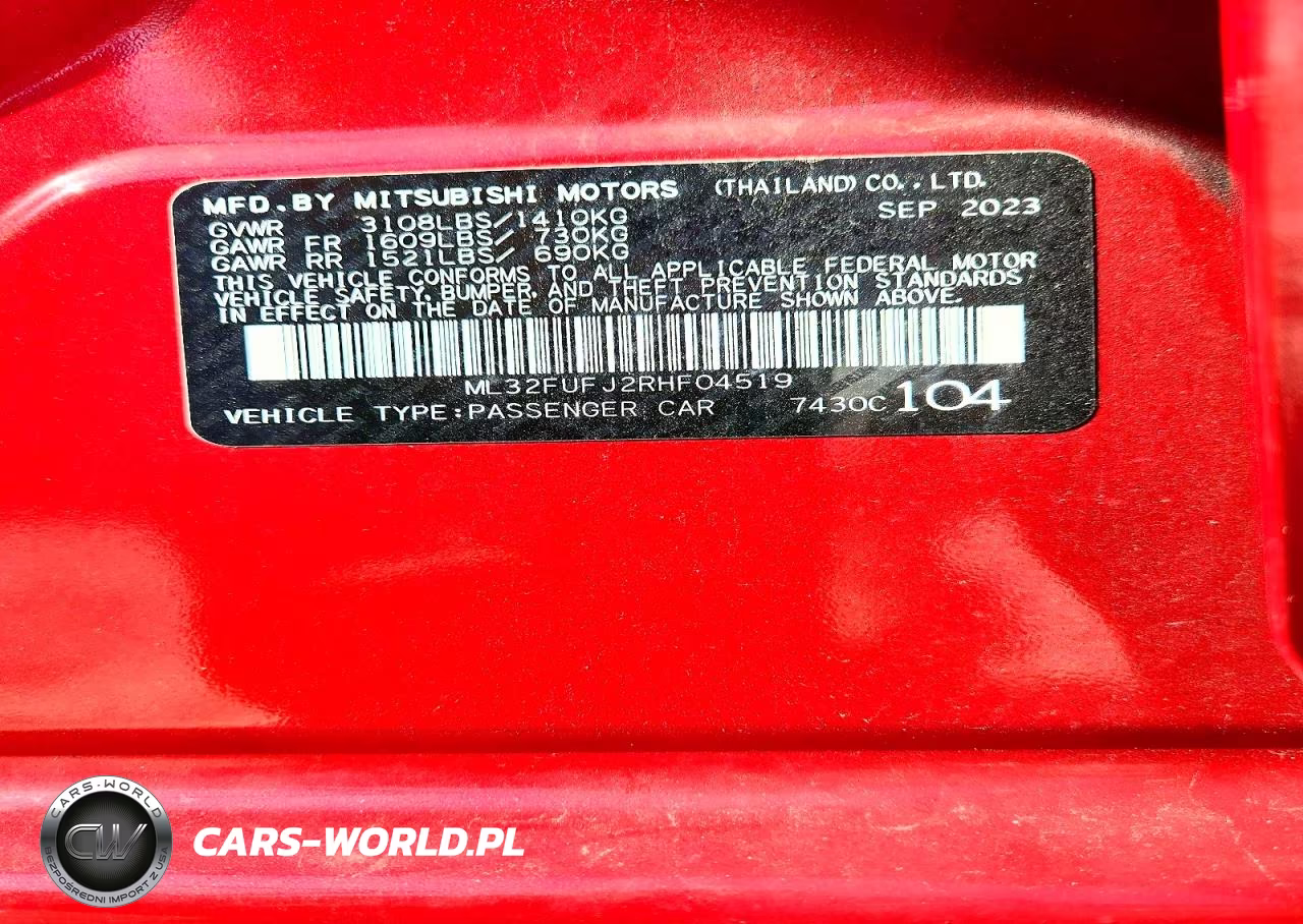 2024 Mitsubishi Mirage G4 Es VIN:ML32FUFJ2RHF04519 - 13
