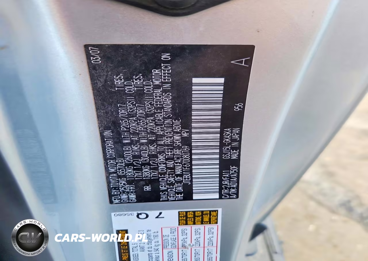 2007 Toyota Fj Cruiser Base VIN:JTEBU11F670080769 - 13