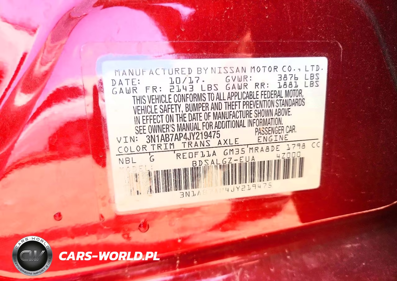 2018 Nissan Sentra Sl VIN:3N1AB7AP4JY219475 - 13