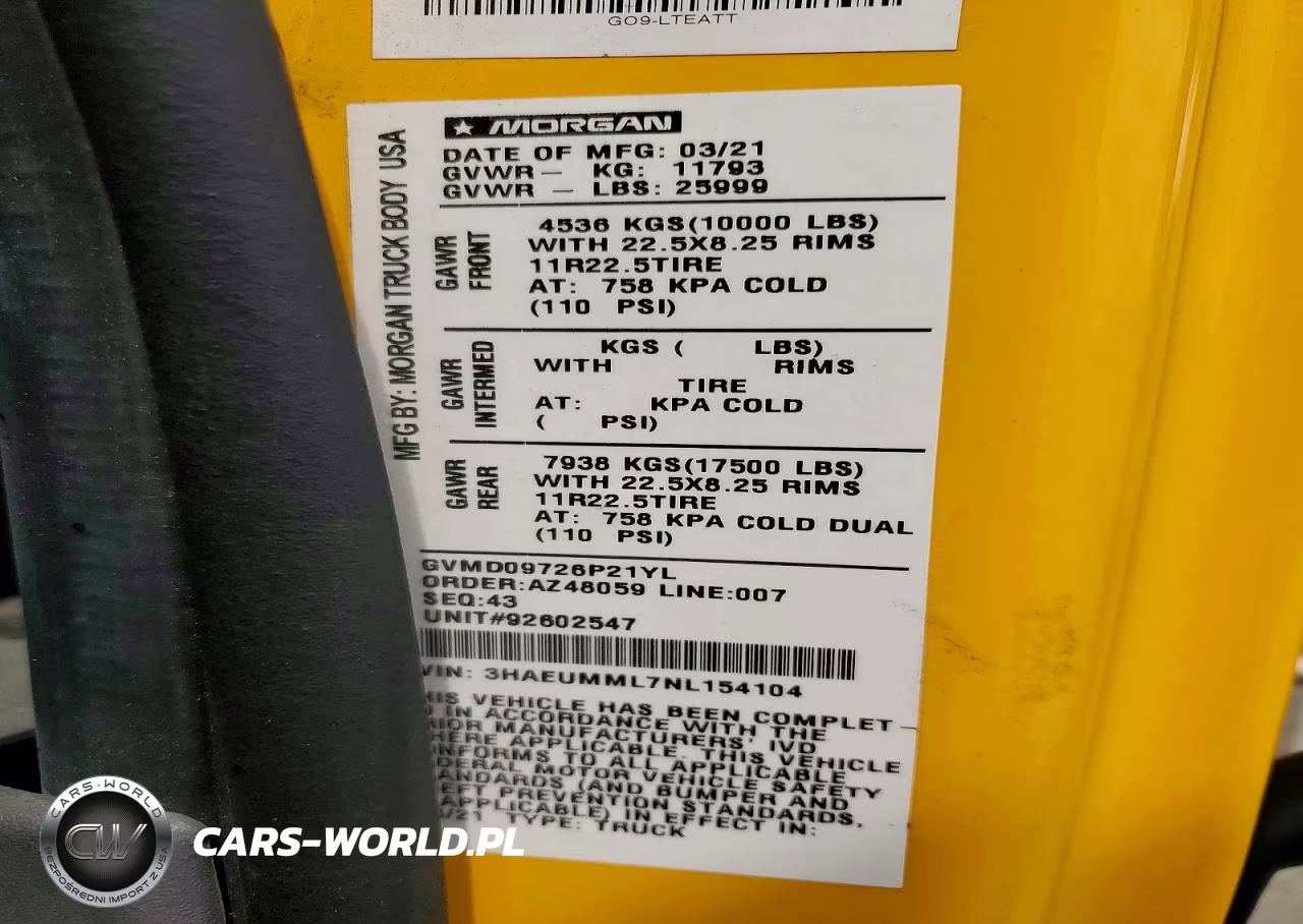 2022 International Mv607 - Box Truck VIN:3HAEUMML7NL154104 - 11