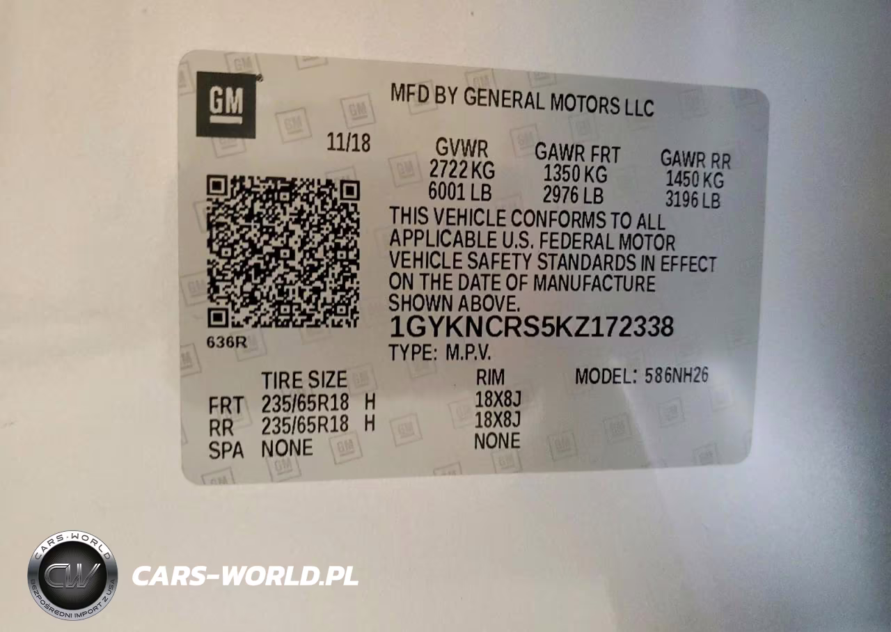 2019 Cadillac Xt5 Luxury VIN:1GYKNCRS5KZ172338 - 14