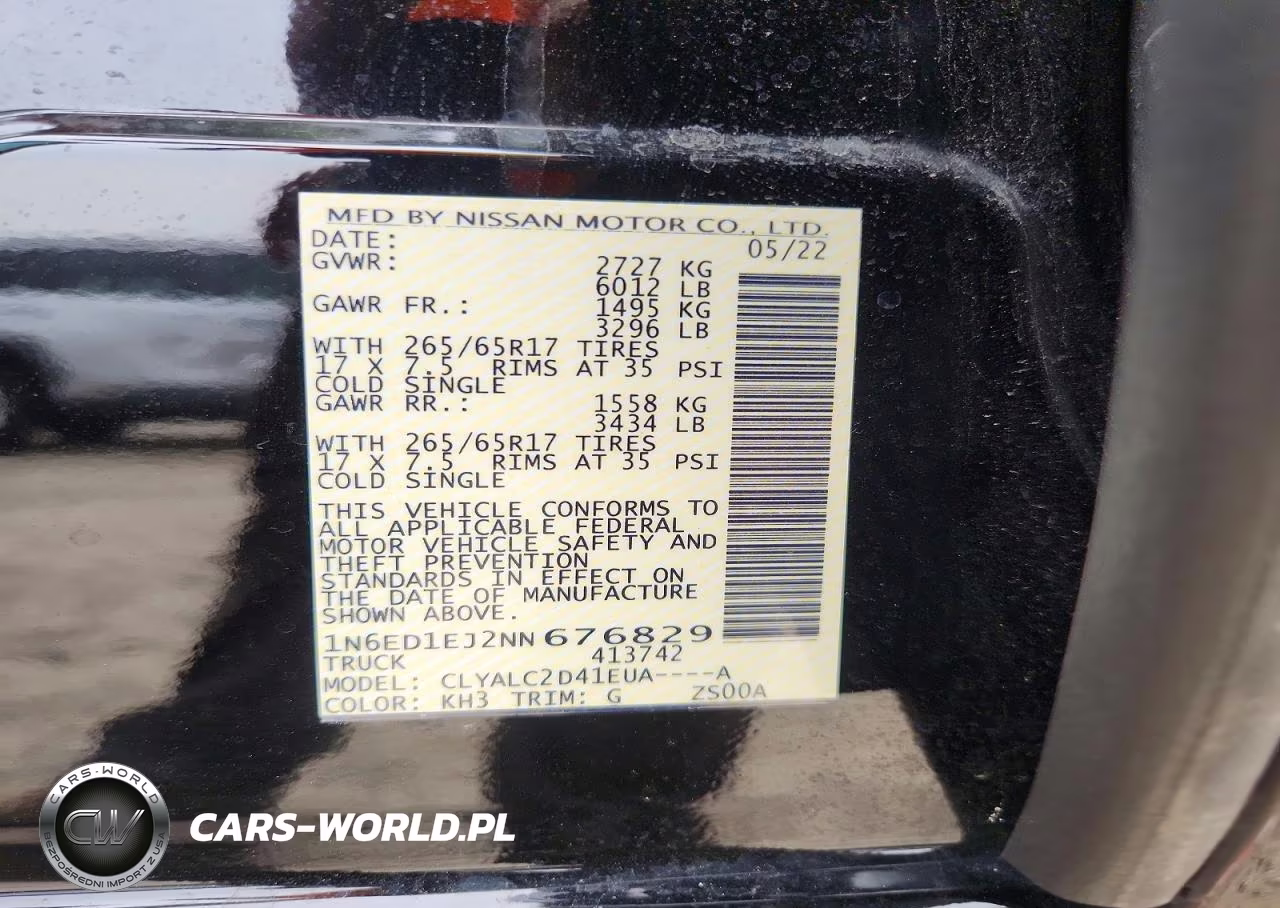 2022 Nissan Frontier Sv VIN:1N6ED1EJ2NN676829 - 13