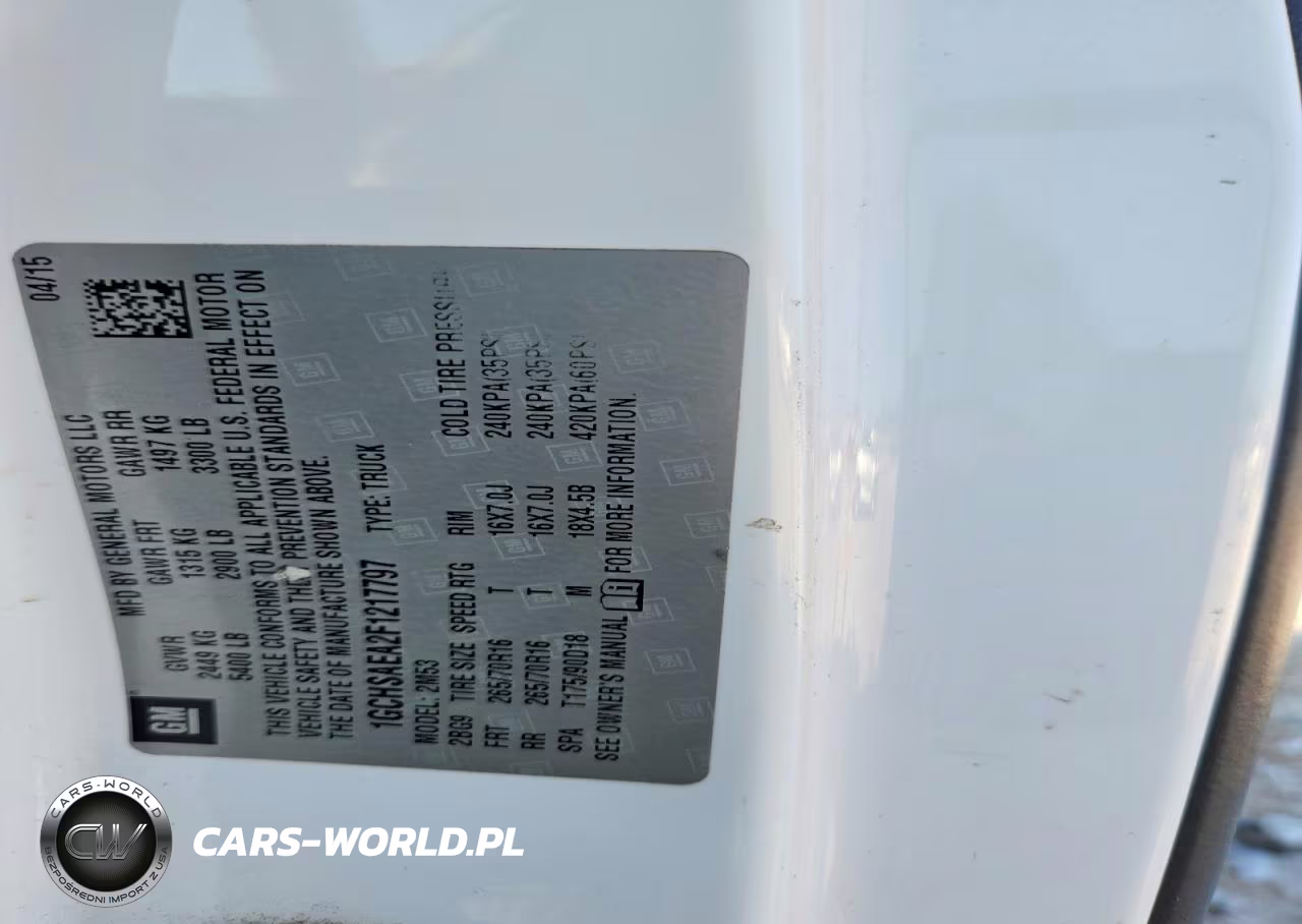 2015 Chevrolet Colorado VIN:1GCHSAEA2F1217797 - 12