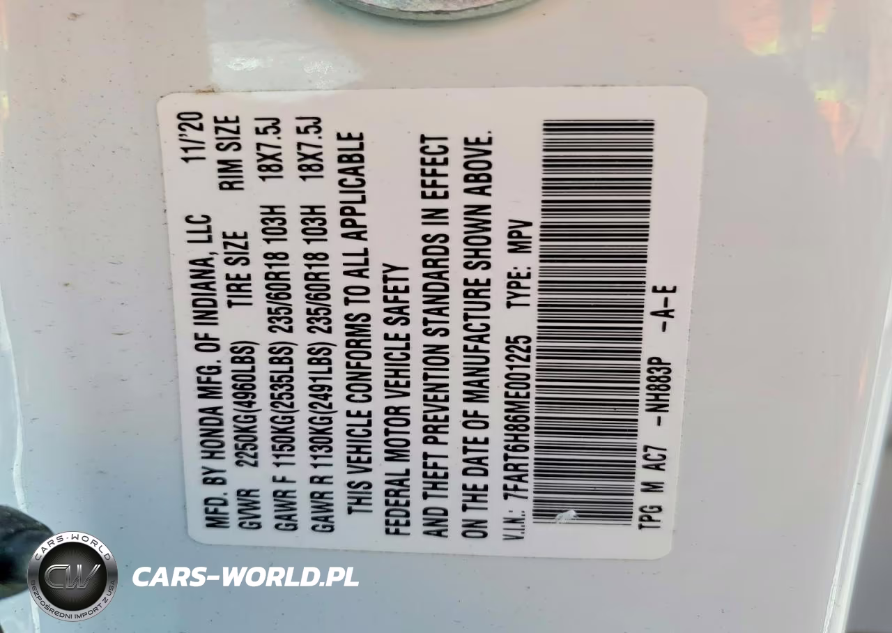 2021 Honda Cr-V Exl VIN:7FART6H86ME001225 - 14