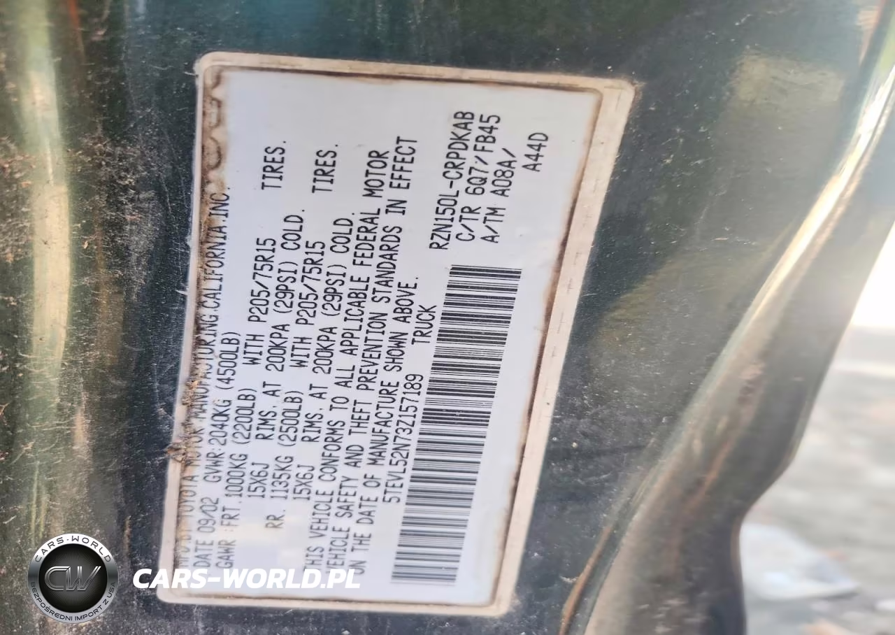 2003 Toyota Tacoma Base VIN:5TEVL52N73Z157189 - 13