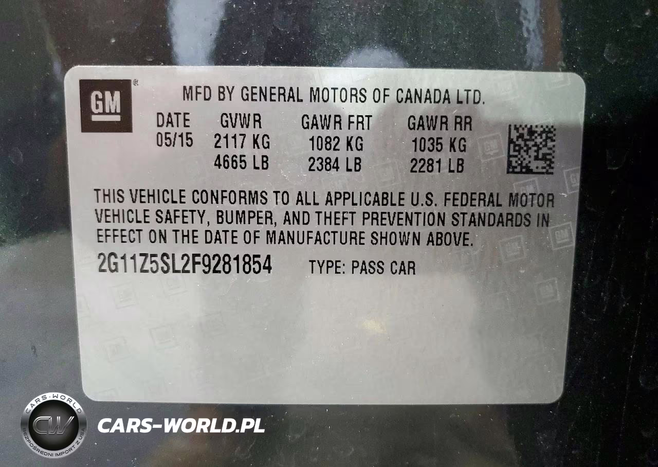 2015 Chevrolet Impala Ls VIN:2G11Z5SL2F9281854 - 12