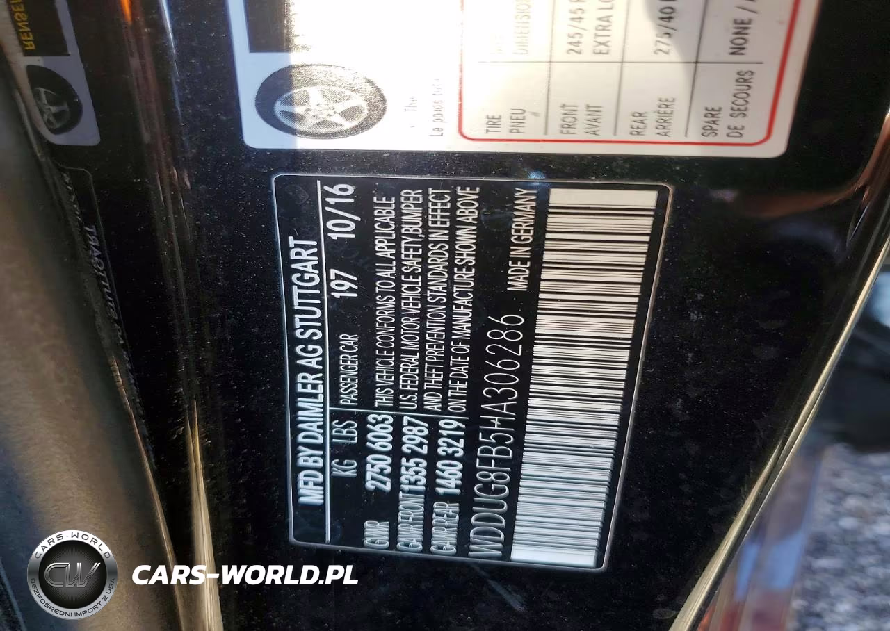 2017 Mercedes-Benz S 550 4Matic VIN:WDDUG8FB5HA306286 - 12