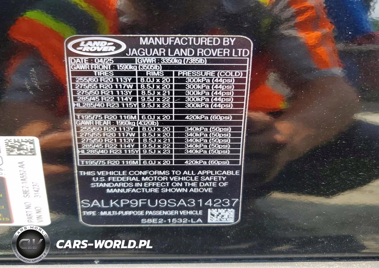 2025 Land Rover Range Rover Se VIN:SALKP9FU9SA314237 - 14
