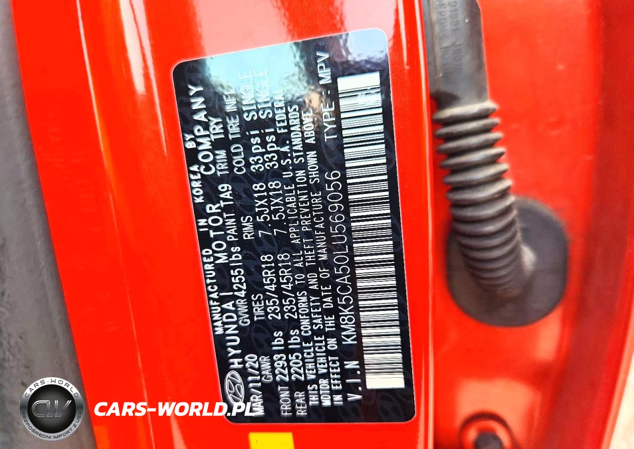 2020 Hyundai Kona Ultimate VIN:KM8K5CA50LU569056 - 13