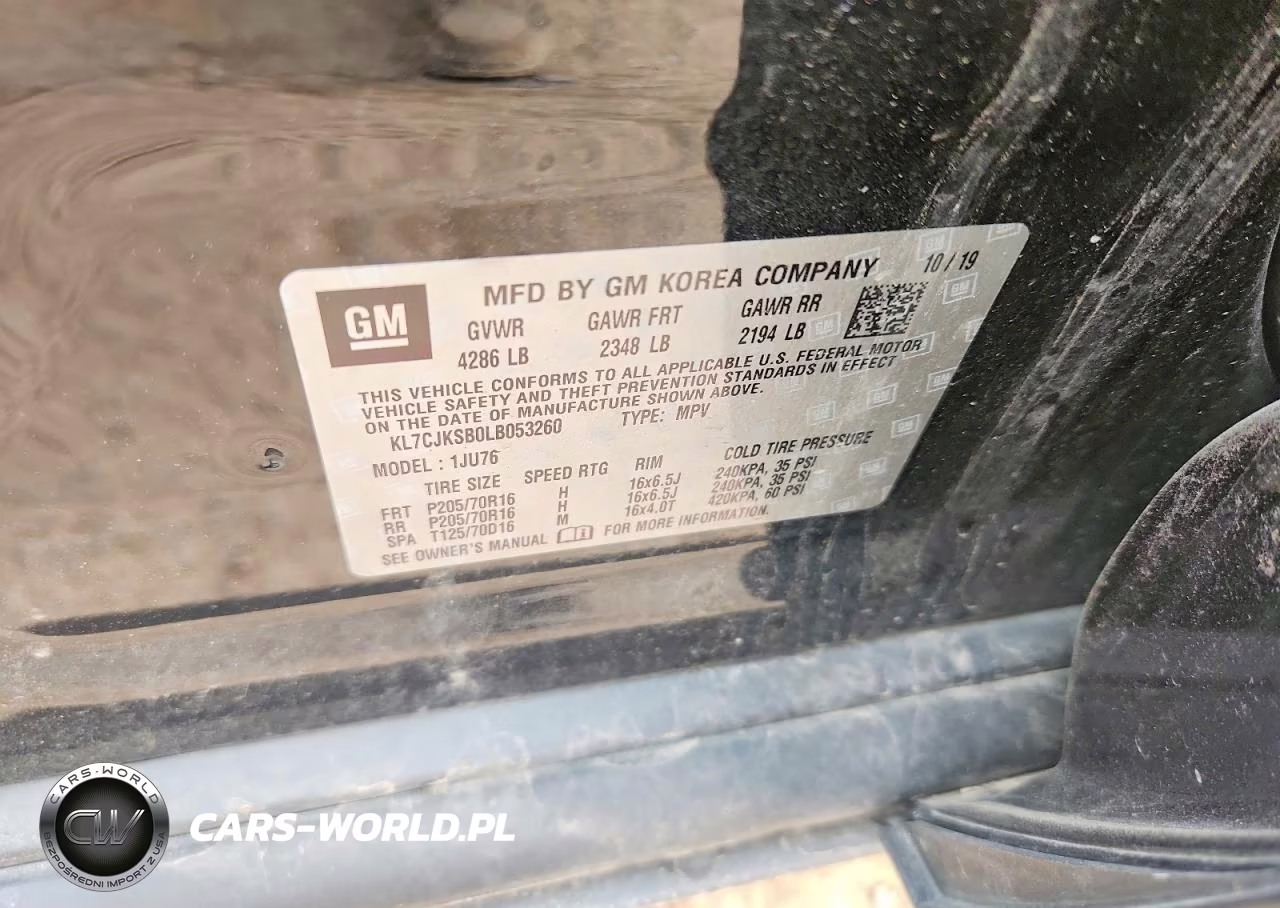 2020 Chevrolet Trax Ls VIN:KL7CJKSB0LB053260 - 13