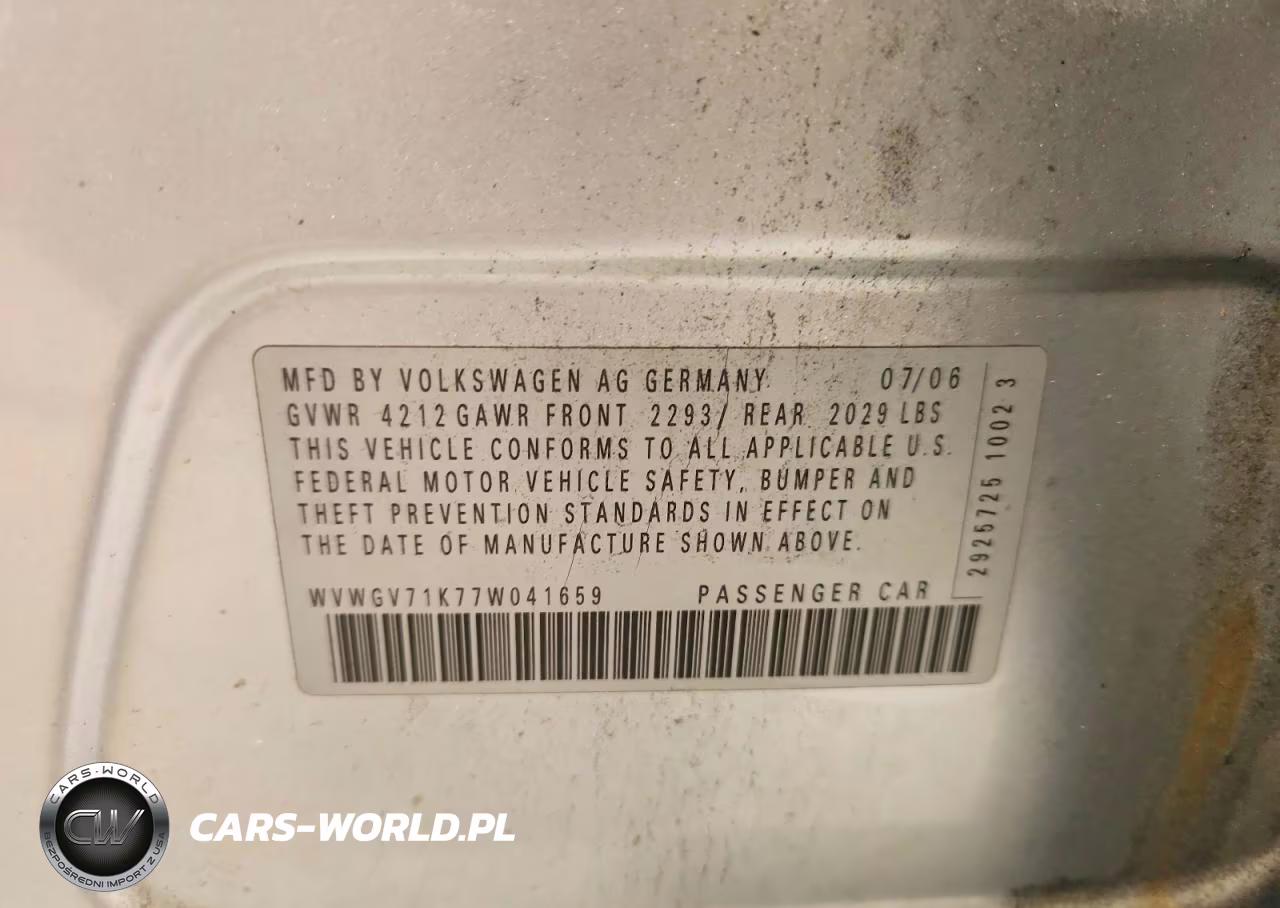 2007 Volkswagen New Gti VIN:WVWGV71K77W041659 - 12