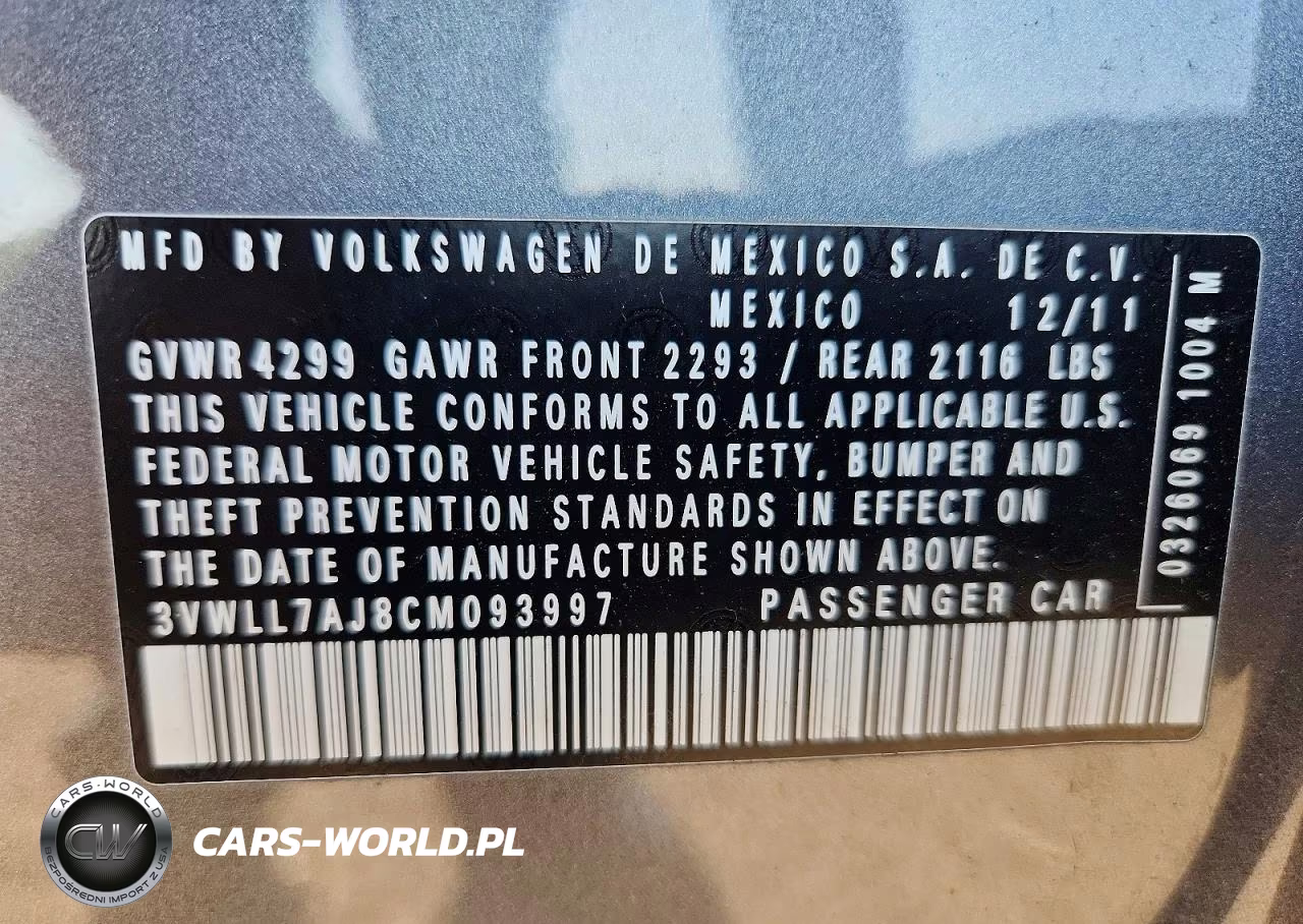 2012 Volkswagen Jetta Tdi VIN:3VWLL7AJ8CM093997 - 12