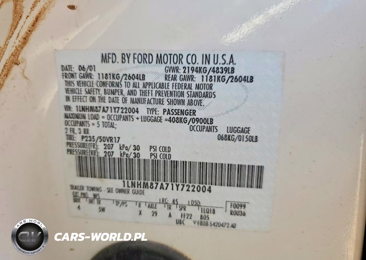 2001 Lincoln Ls VIN:1LNHM87A71Y722004 - 12