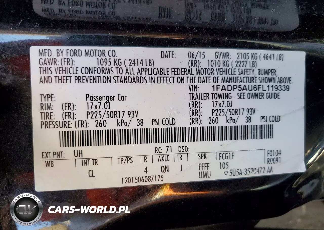2015 Ford C-Max Se VIN:1FADP5AU6FL119339 - 12