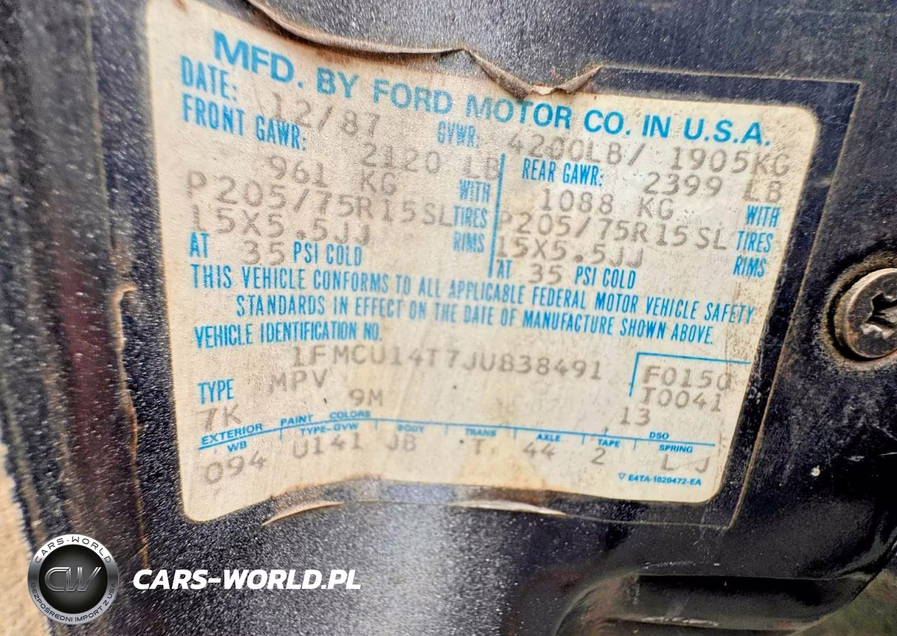 1988 Ford Bronco Ii VIN:1FMCU14T7JU838491 - 10