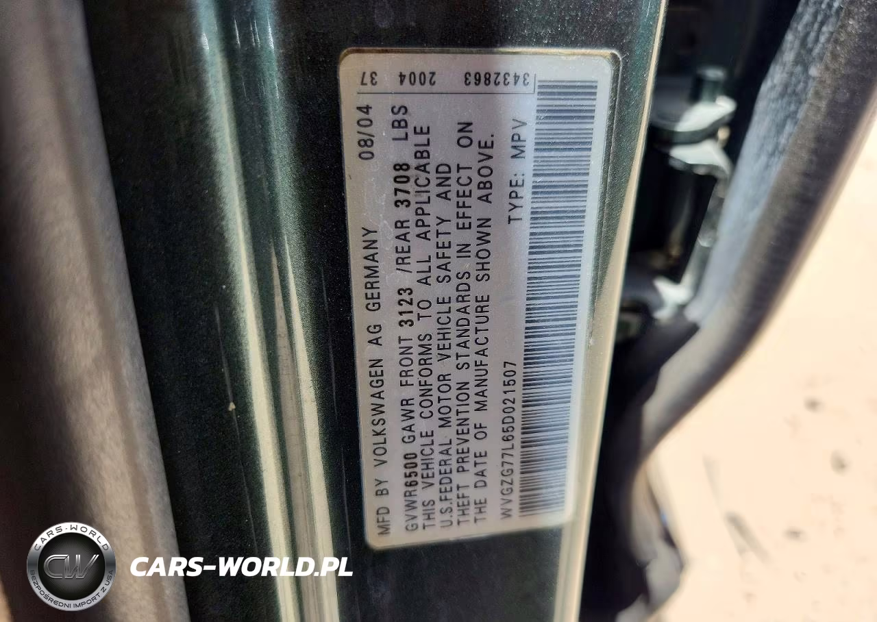 2005 Volkswagen Touareg 3.2 VIN:WVGZG77L65D021507 - 12