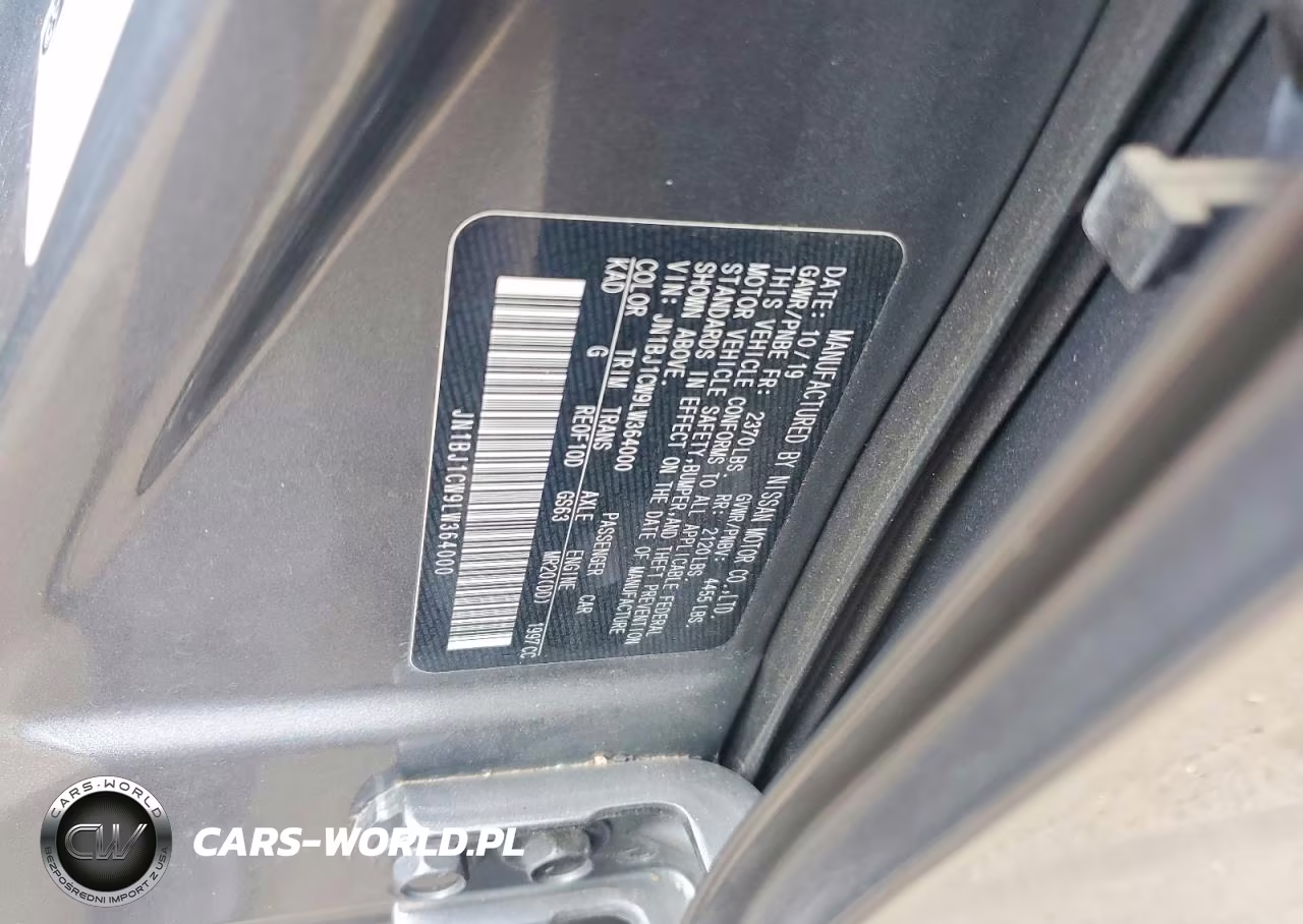 2020 Nissan Rogue Sport S VIN:JN1BJ1CW9LW364000 - 13