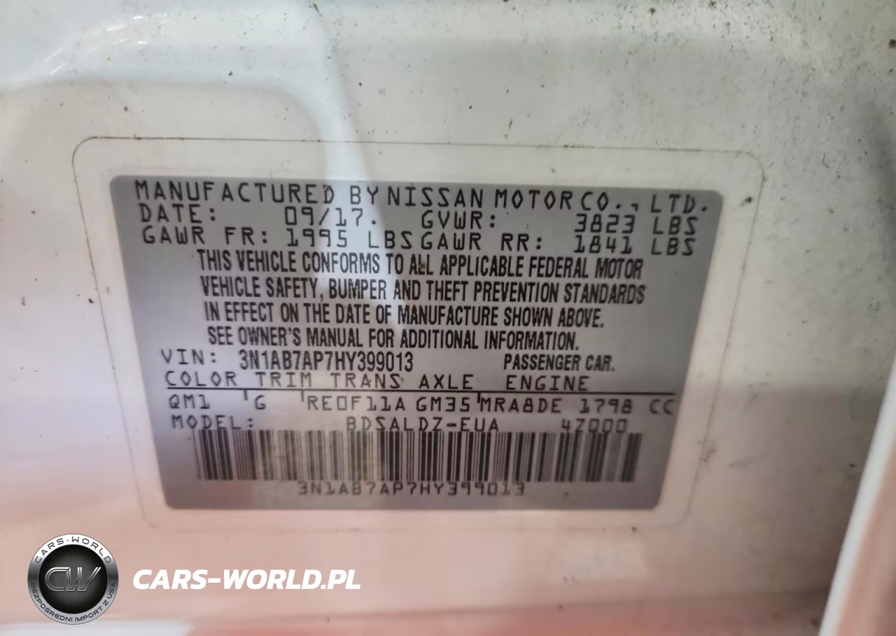 2017 Nissan Sentra Sv VIN:3N1AB7AP7HY399013 - 12