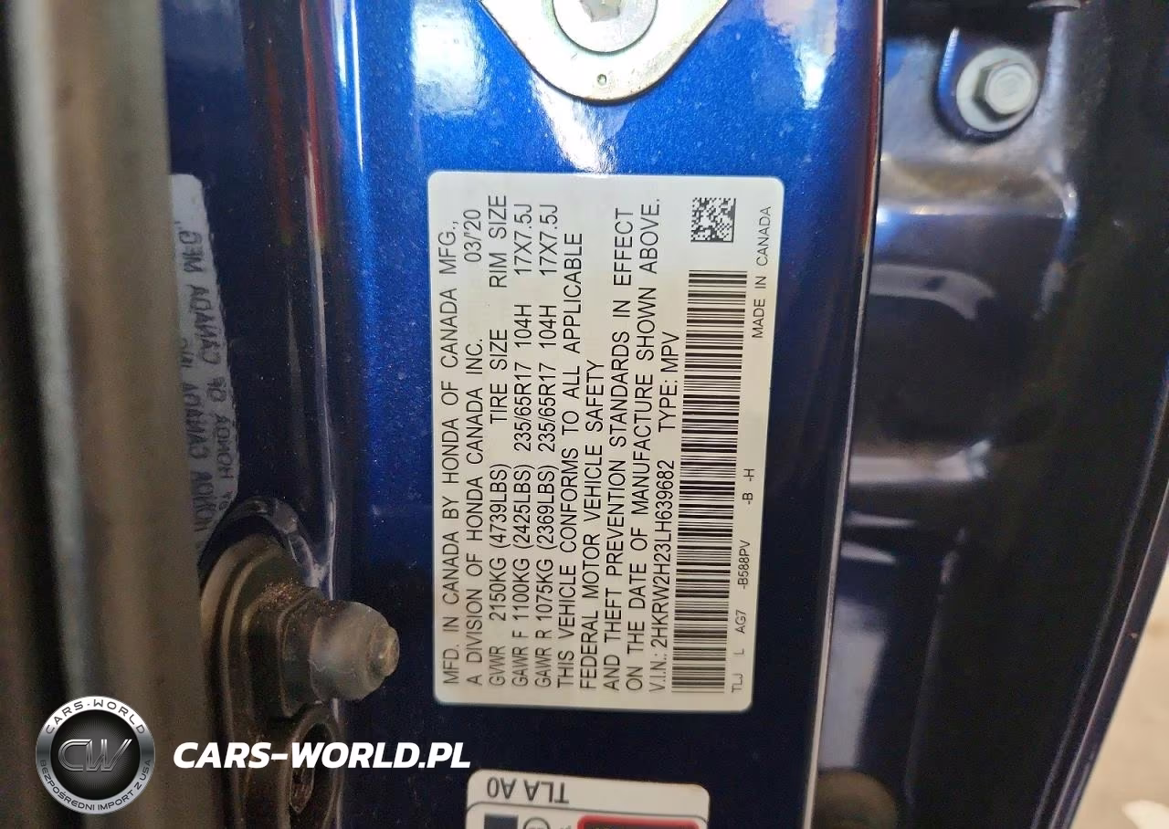 2020 Honda Cr-V Lx VIN:2HKRW2H23LH639682 - 12