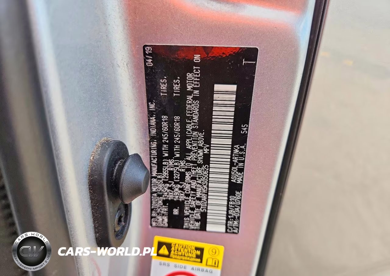2019 Toyota Highlander Le VIN:5TDZARFH5KS050625 - 12