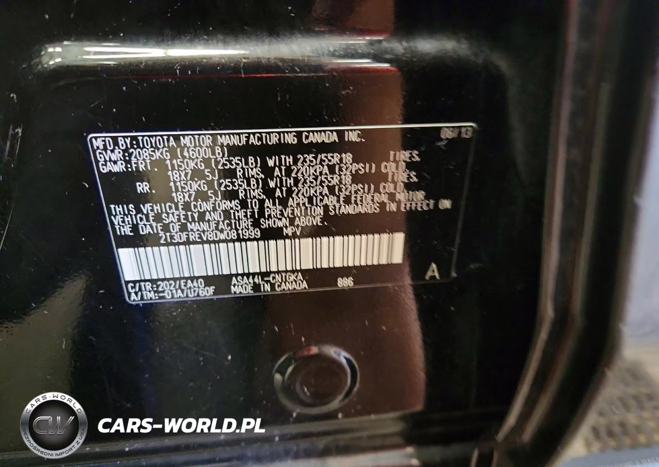 2013 Toyota Rav4 Limited VIN:2T3DFREV8DW081999 - 13
