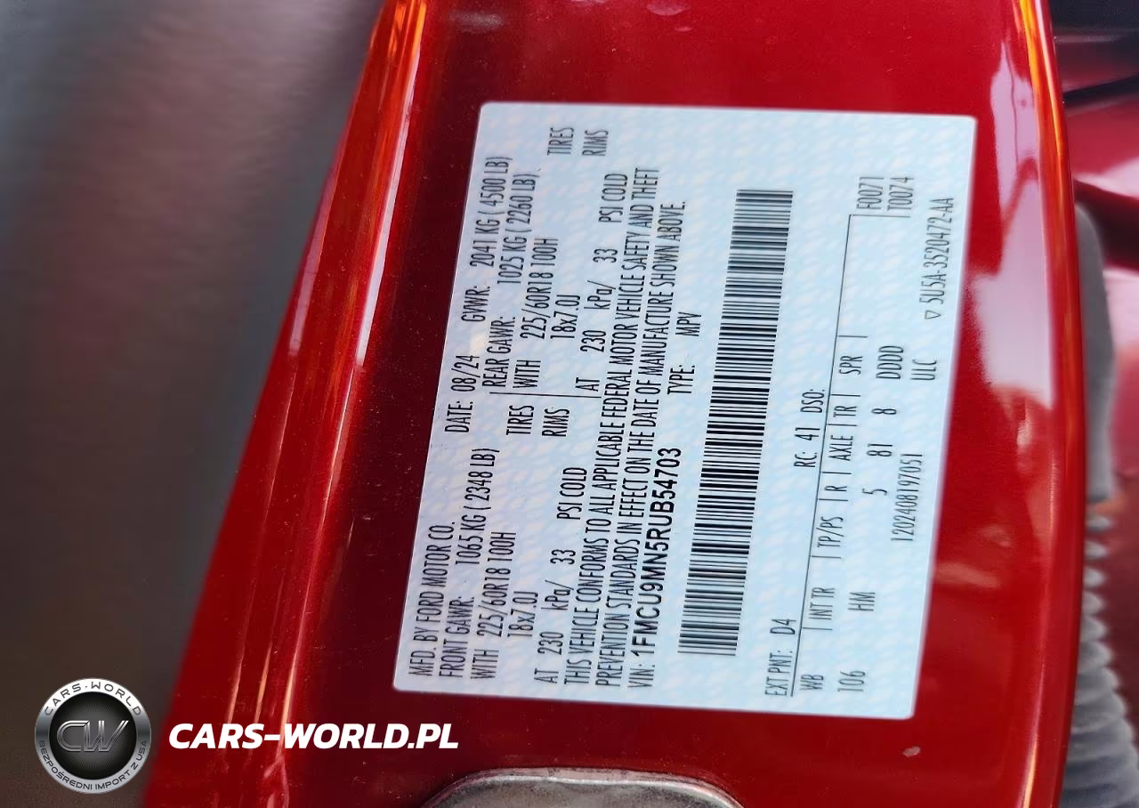 2024 Ford Escape St Line VIN:1FMCU9MN5RUB54703 - 13