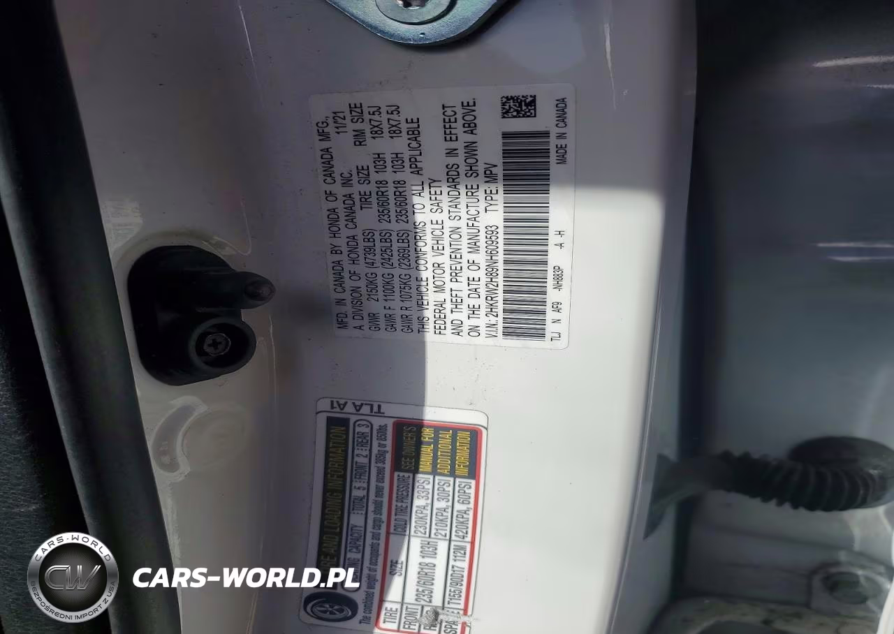 2022 Honda Cr-V Exl VIN:2HKRW2H89NH609593 - 13