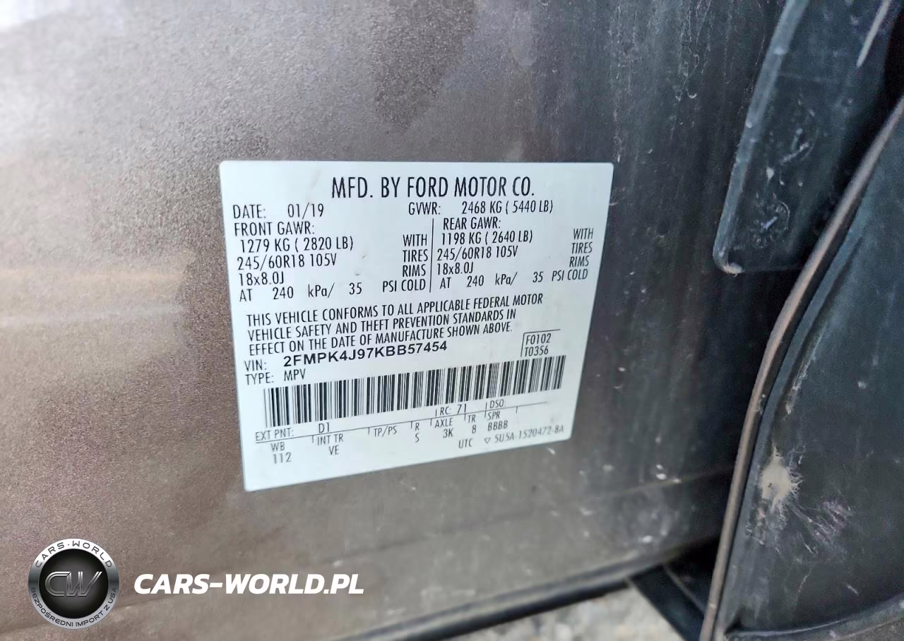 2019 Ford Edge Sel VIN:2FMPK4J97KBB57454 - 13
