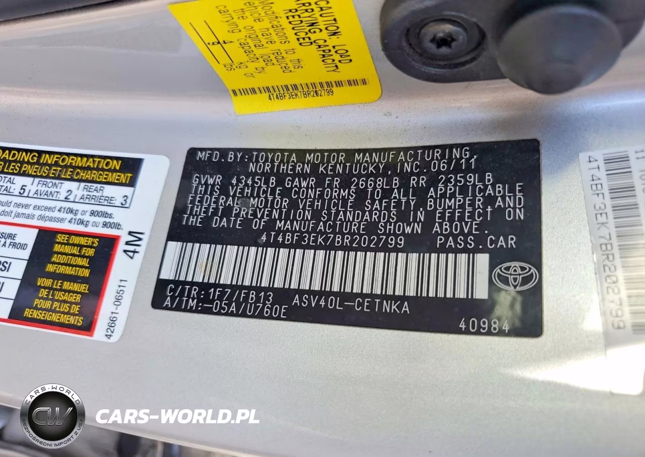 2011 Toyota Camry Le VIN:4T4BF3EK7BR202799 - 13