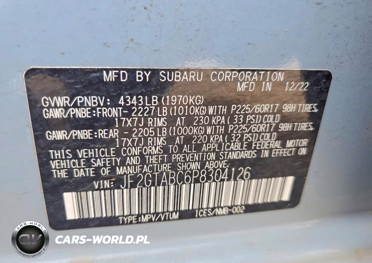 2023 Subaru Crosstrek VIN:JF2GTABC6P8304126 - 13