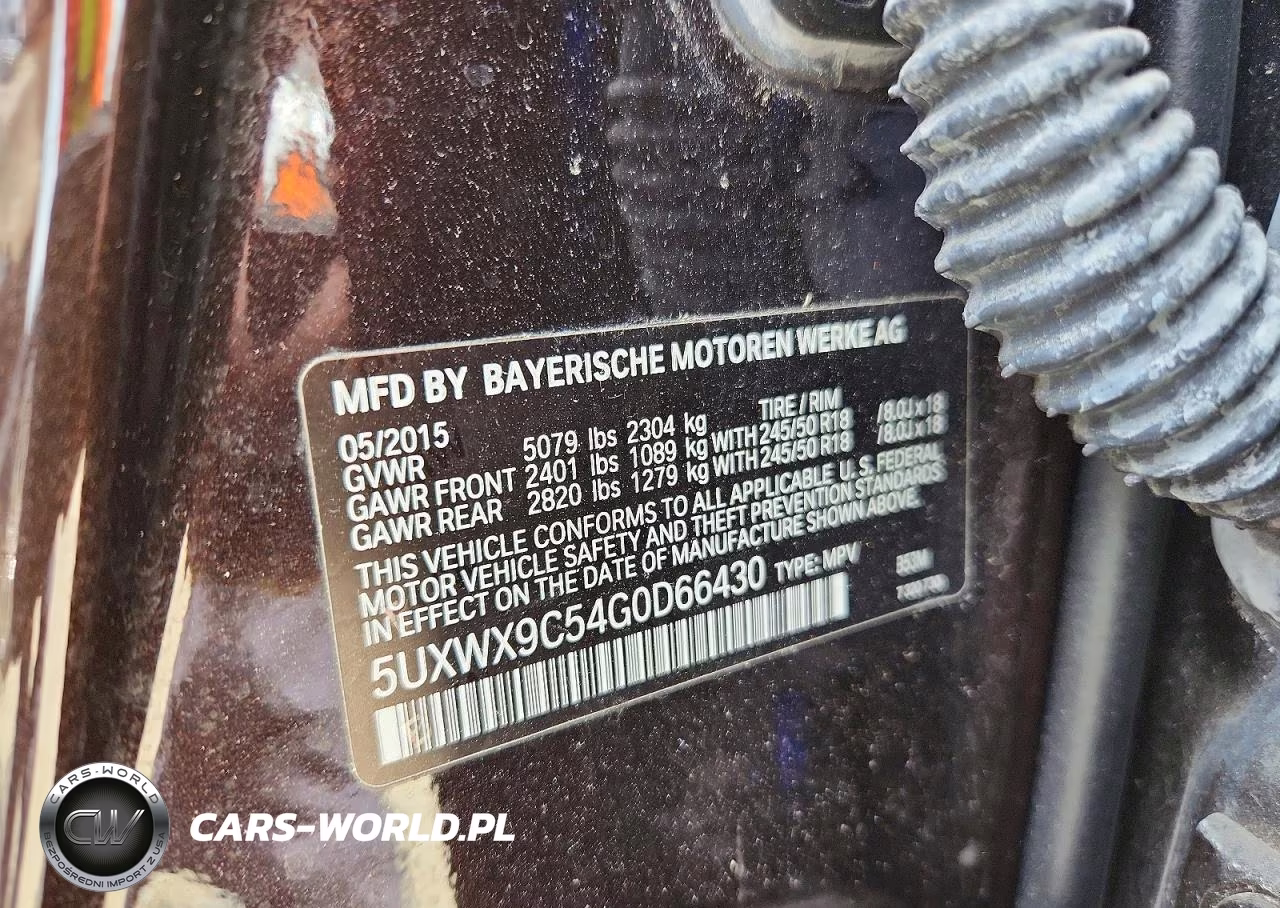 2016 BMW X3 xDrive28I VIN:5UXWX9C54G0D66430 - 14