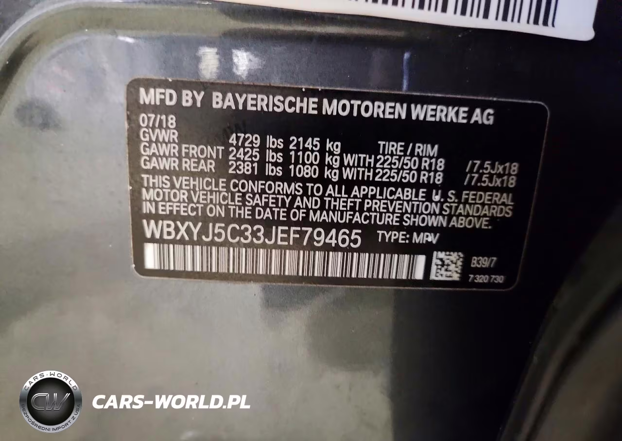 BMW X2 XDRIVE2 VIN:WBXYJ5C33JEF79465 - 12
