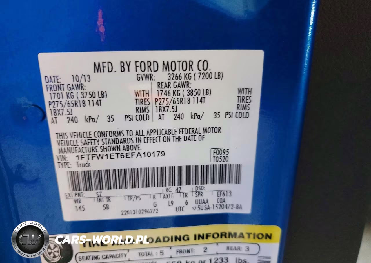 2014 Ford F150 Supercrew VIN:1FTFW1ET6EFA10179 - 12
