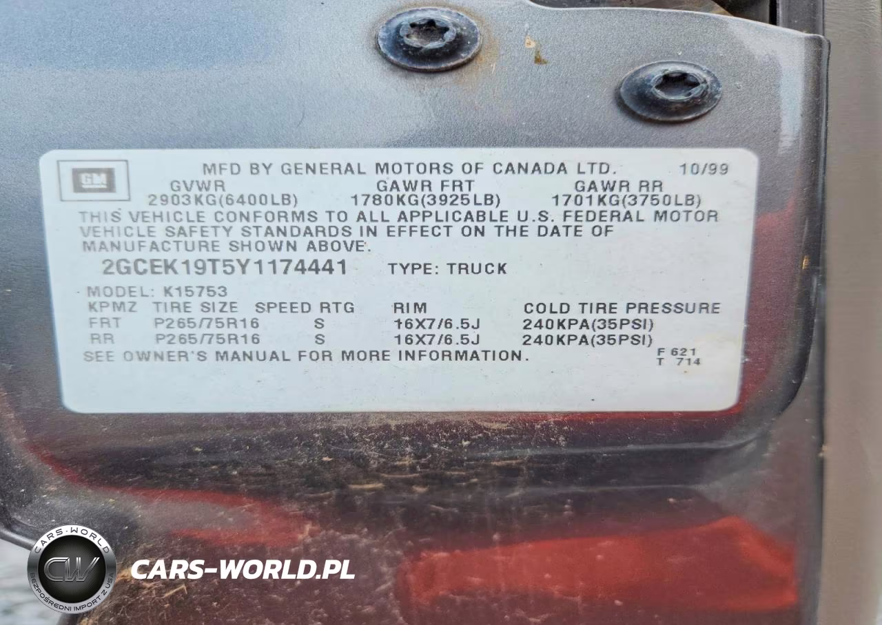 2000 Chevrolet Silverado K1500 VIN:2GCEK19T5Y1174441 - 12