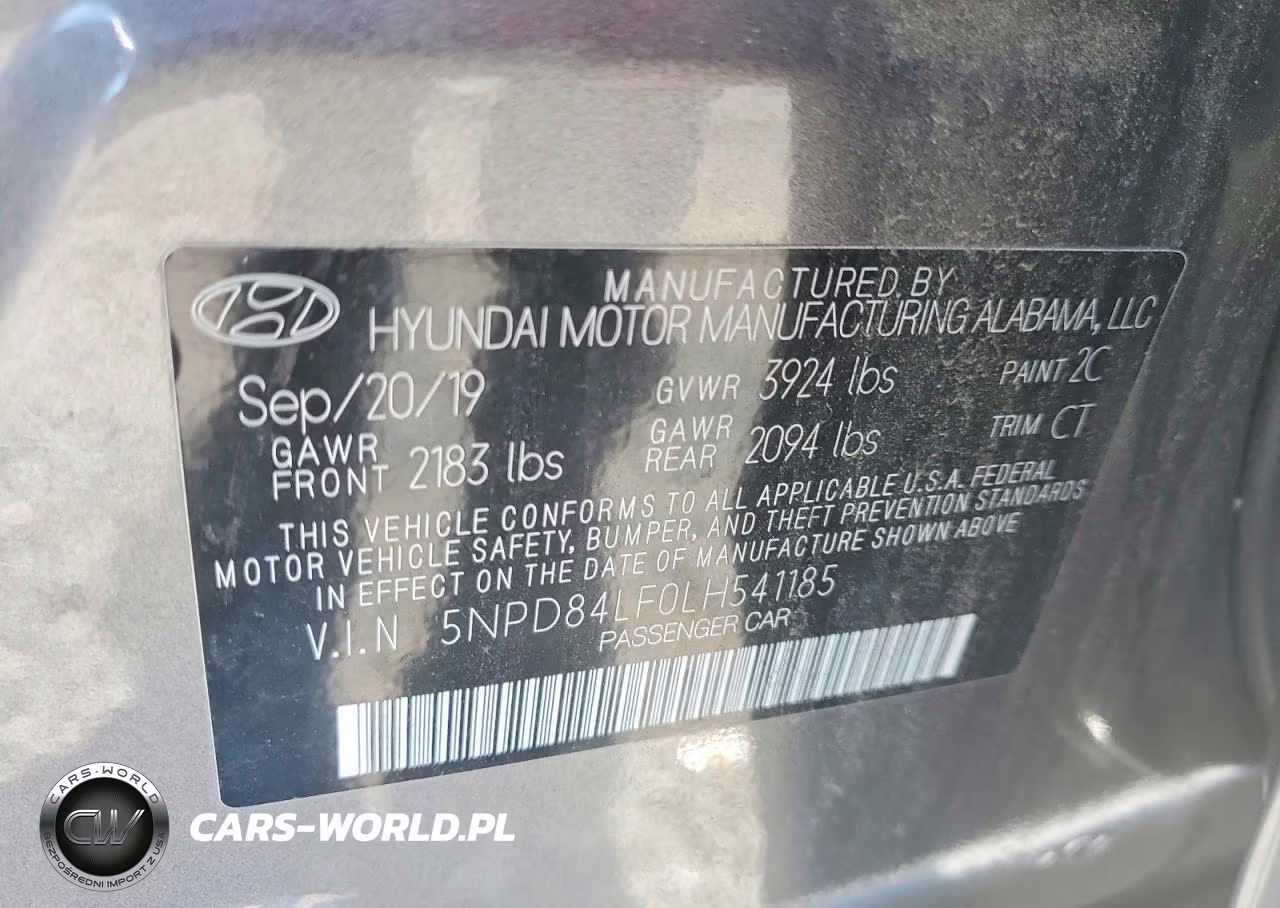 2020 Hyundai Elantra Limited VIN:5NPD84LF0LH541185 - 12