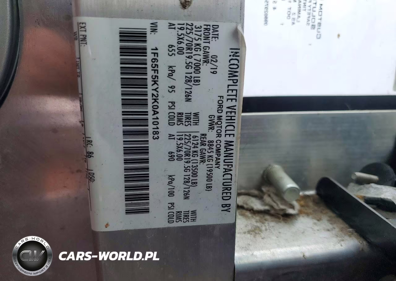 2019 Ford F59 Delivery Van VIN:1F65F5KY2K0A10183 - 13