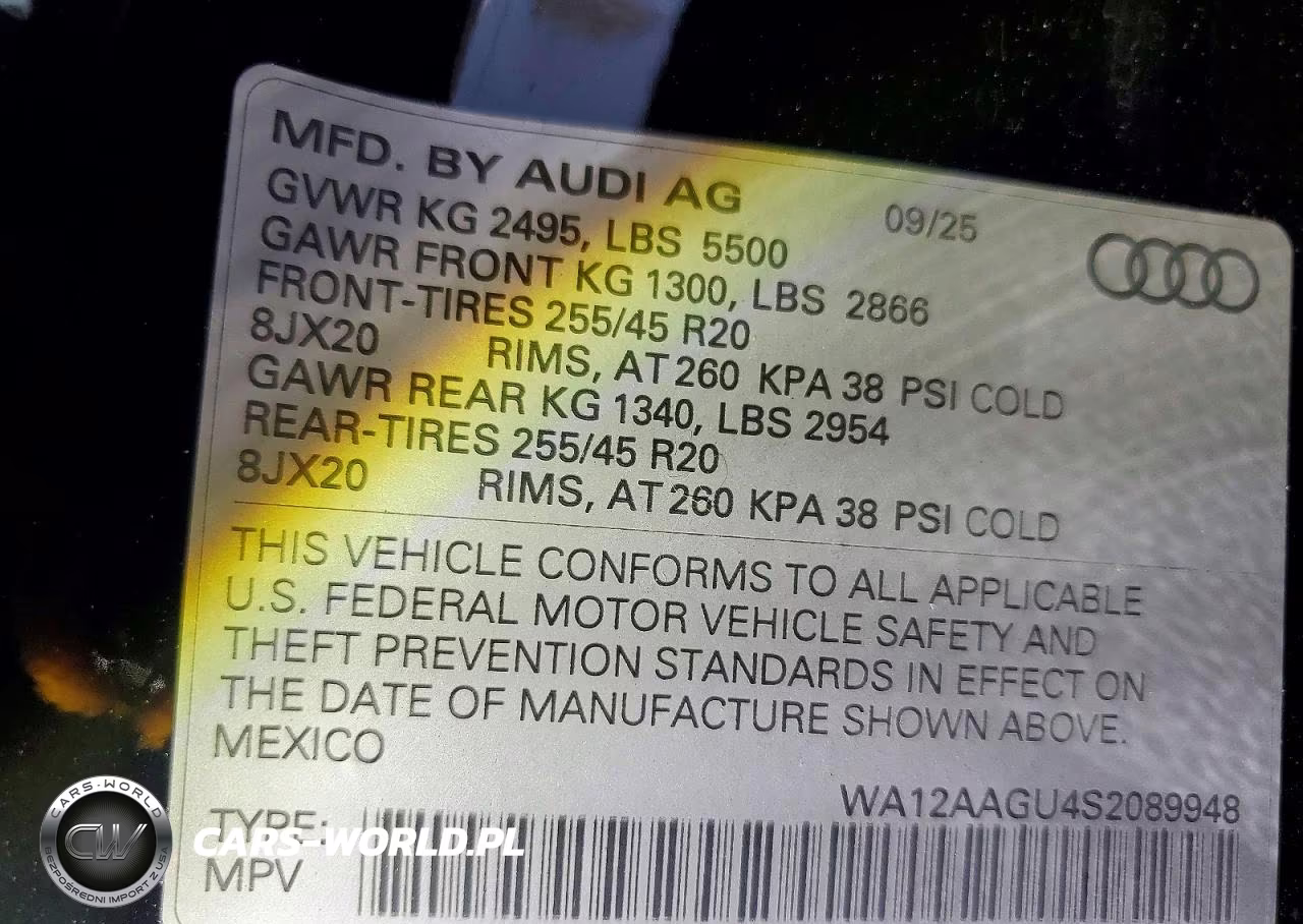 2025 Audi Q5 Premium Plus VIN:WA12AAGU4S2089948 - 14