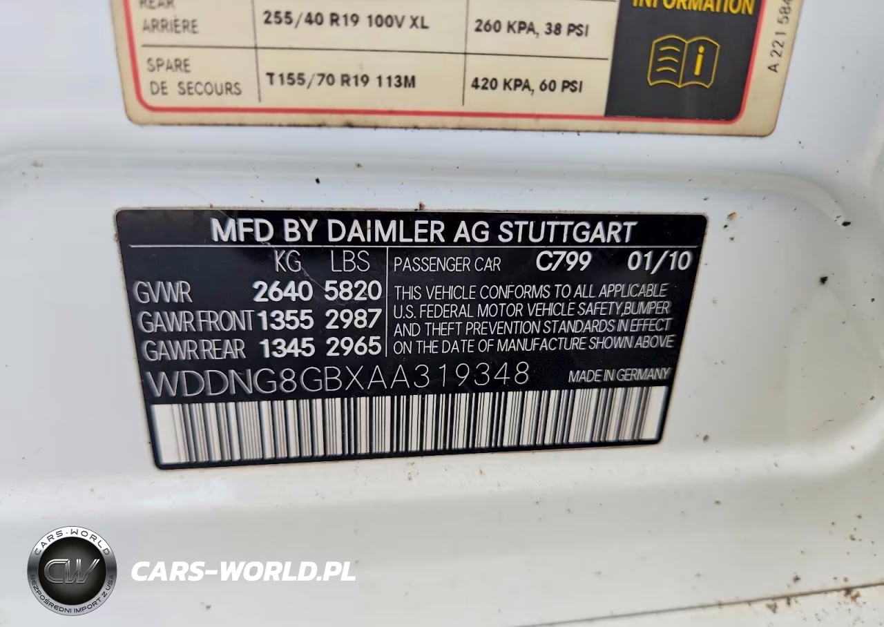2010 Mercedes-Benz S 550 4Matic VIN:WDDNG8GBXAA319348 - 12