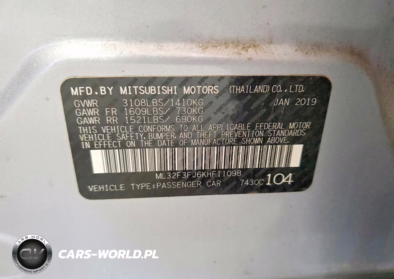 2019 Mitsubishi Mirage G4 Es VIN:ML32F3FJ6KHF11098 - 13