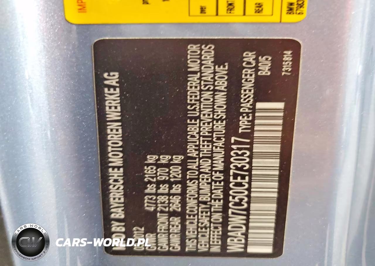 2012 BMW 328 I Sulev VIN:WBADW7C50CE730317 - 12