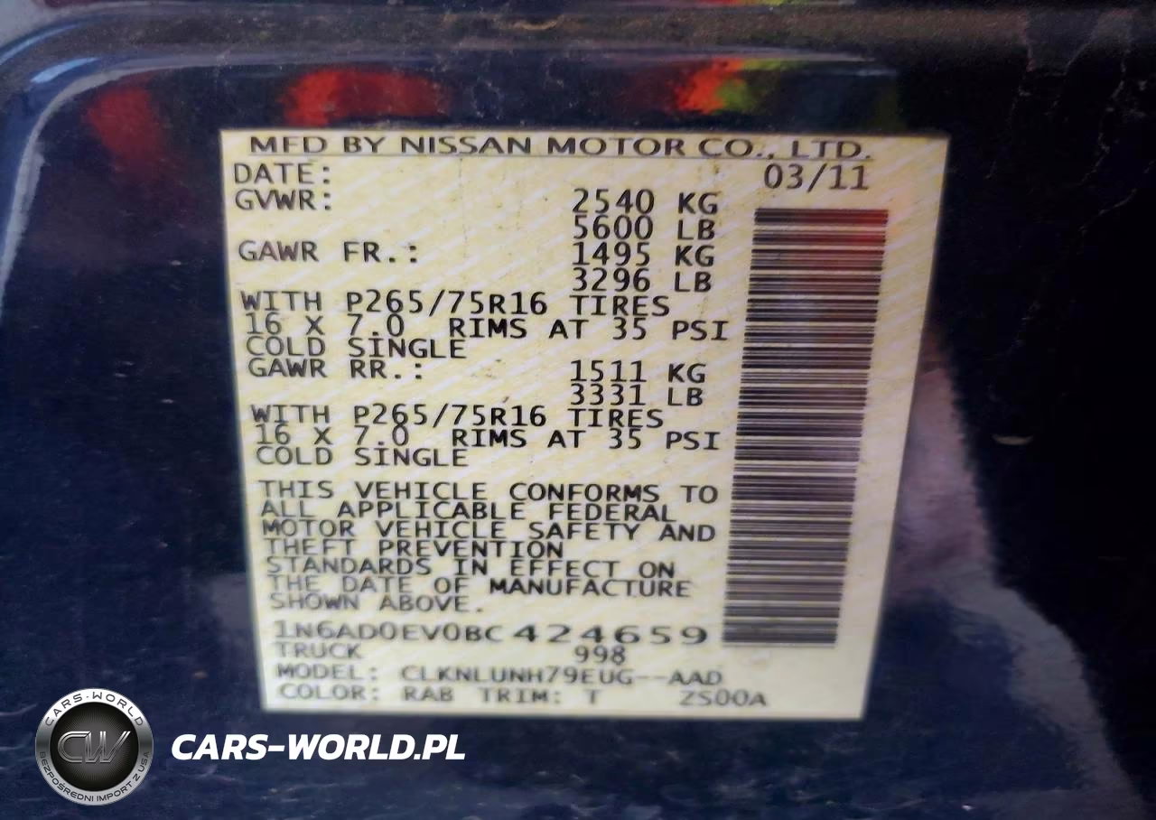 2011 Nissan Frontier S VIN:1N6AD0EV0BC424659 - 12