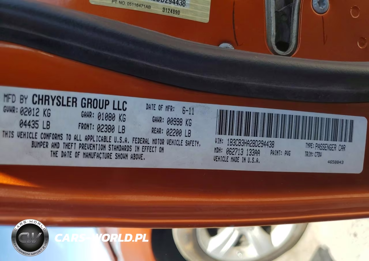2011 Dodge Caliber Mainstreet VIN:1B3CB3HA2BD294438 - 13